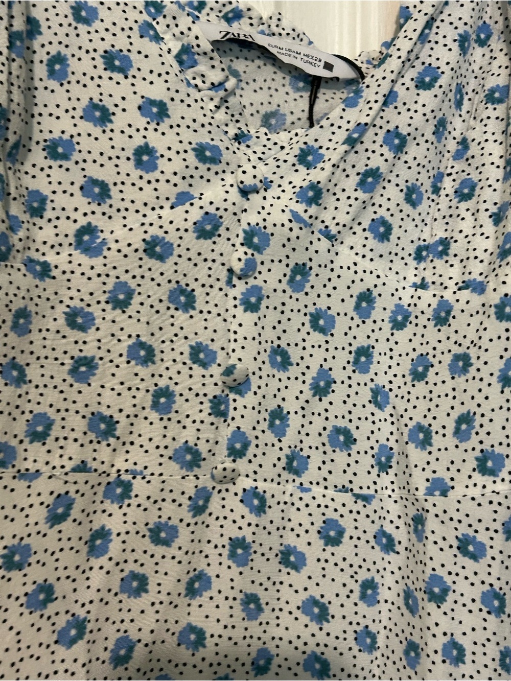 Zara Flower dress size M , spaghetti strap - Picture 4 of 13